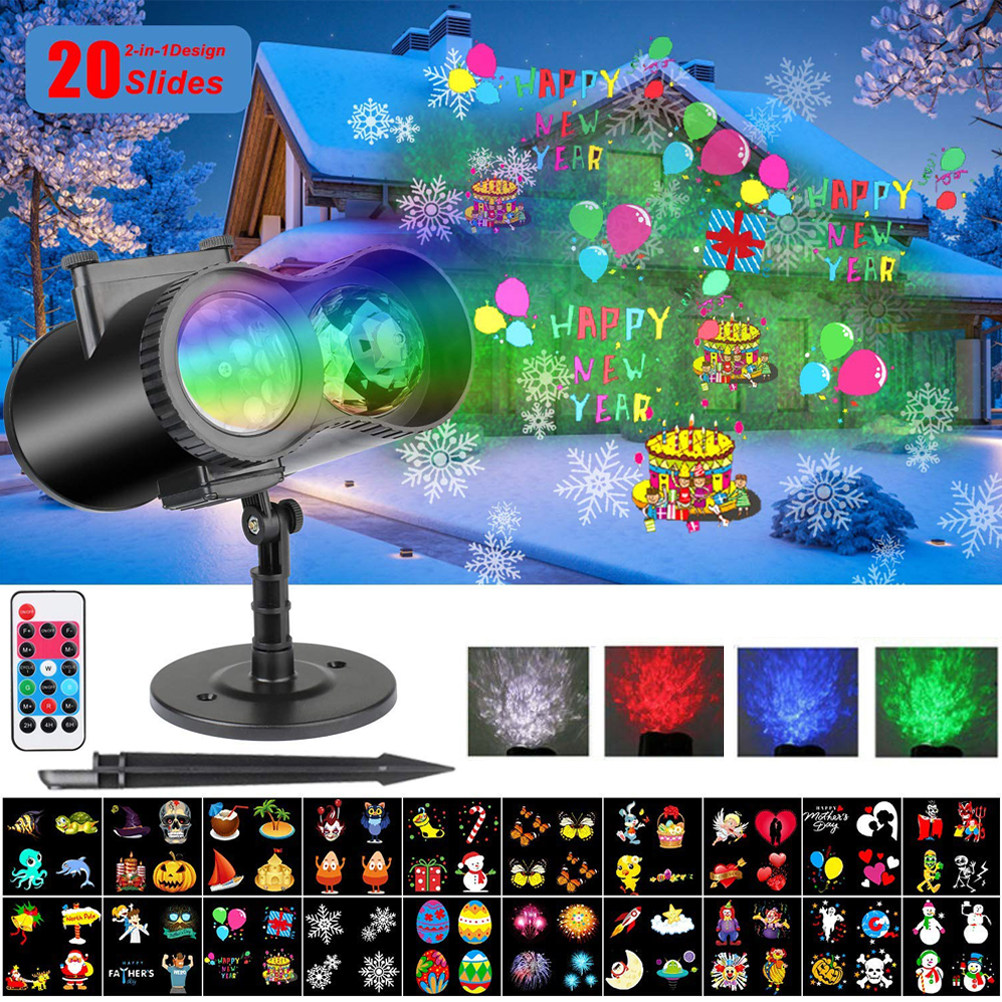 Outdoor Lighting Uk - Proiettore LED natalizio mobile, 20 motivi