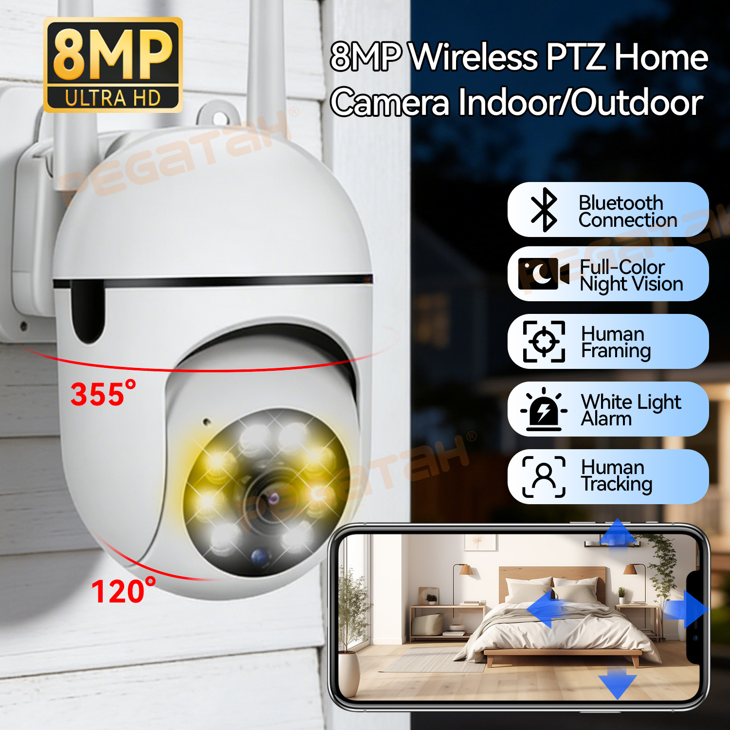 Outdoor Lighting Track - Telecamera CCTV IP Wifi da 8MP