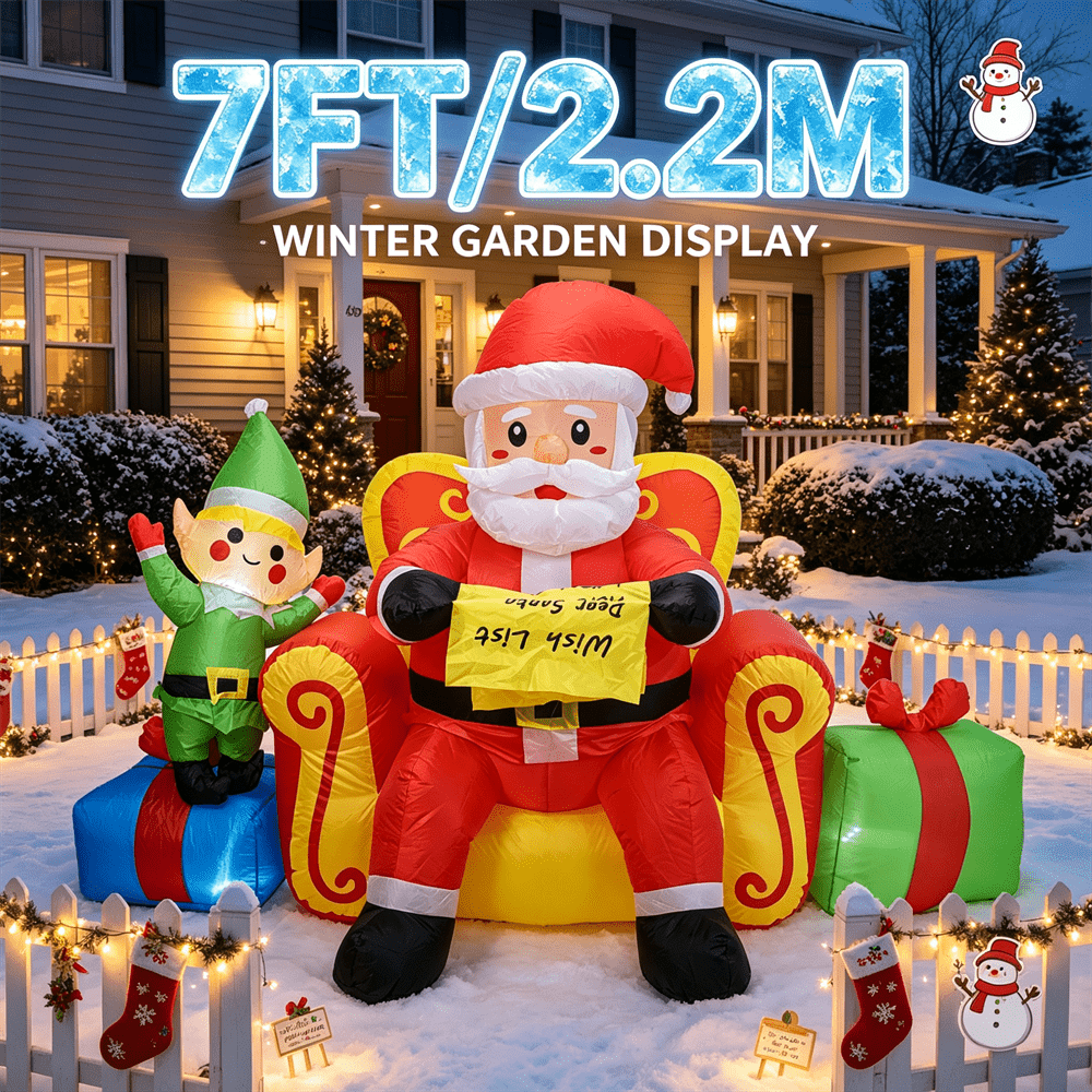 Babbon Natale Gonfiabile da 7  - Outdoor Lighting Effects recensione e prezzo